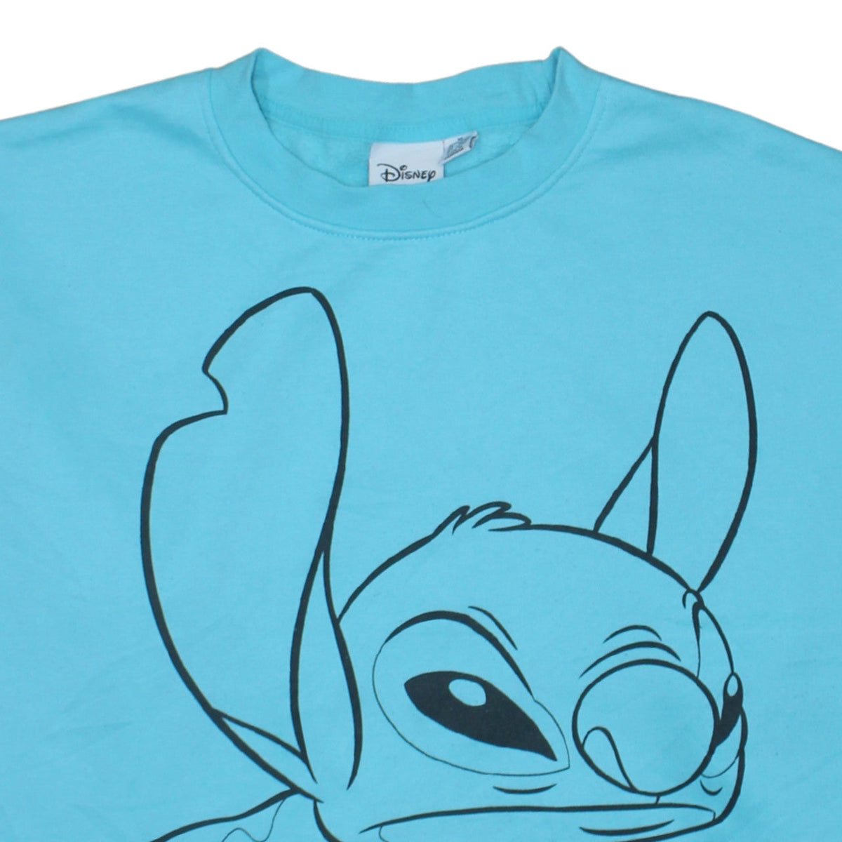 Disney Women Blue Stitch Crew Neck Pullover Sweatshirt XL