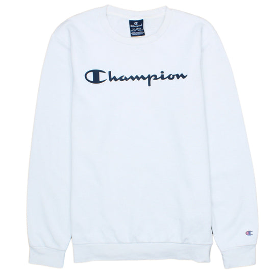 Champion Boys White XL 13-14 Years Crew Neck Pullover Sweatshirt