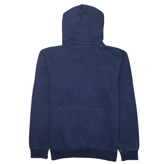 Puma Men Blue Pullover Hoodie Small Logo Fleece Sportswear