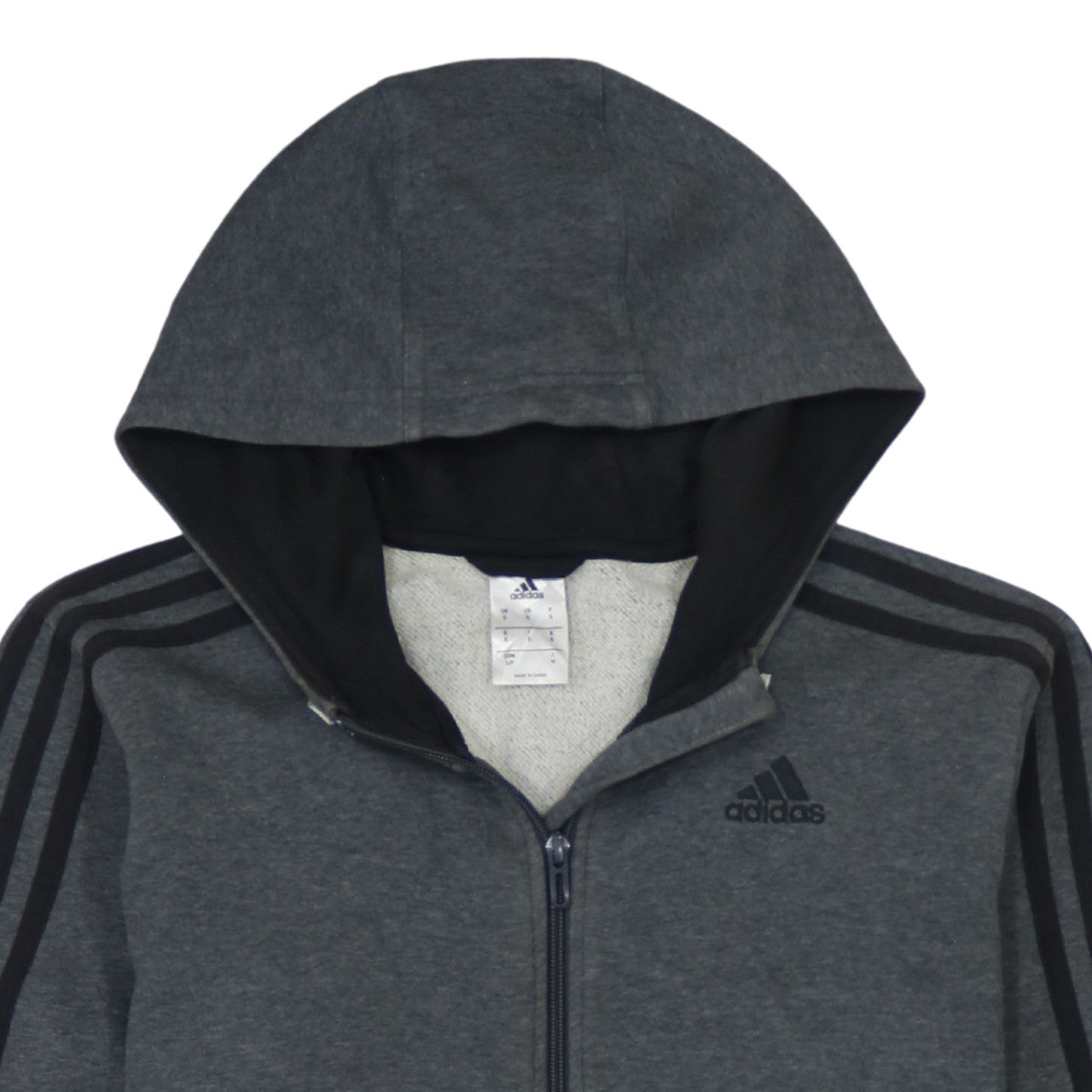 adidas Men's Grey Full Zip Hoodie Small Sportswear Jacket
