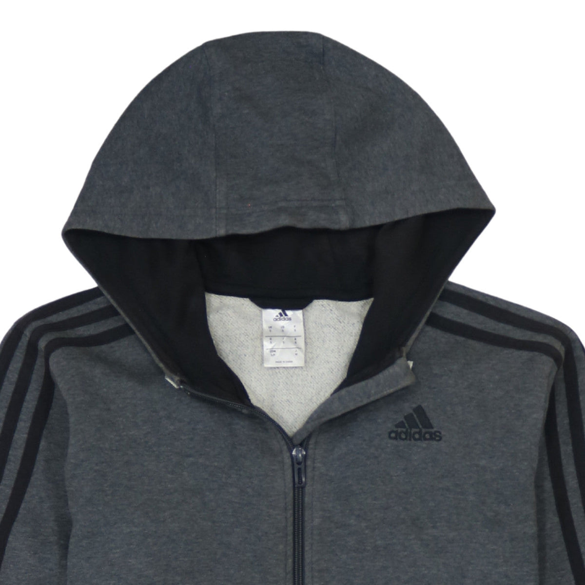 Additional view of adidas Men's Grey Full Zip Hoodie Small Sportswear Jacket