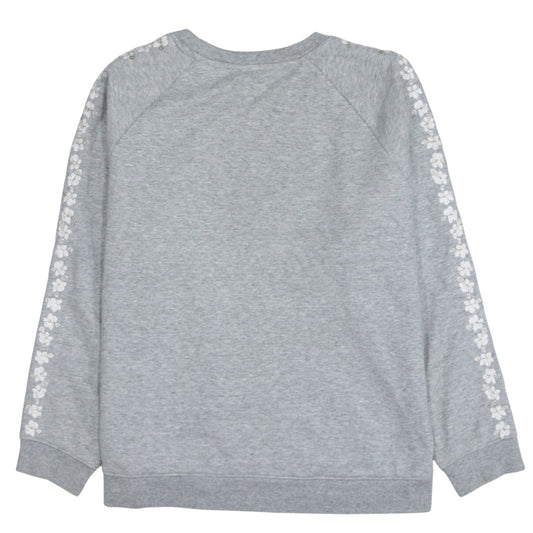 Levi's Women Grey Crew Neck Embroidered Sweatshirt M