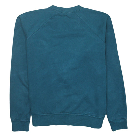 Nike Men's Blue Embroidered Logo Crew Neck Pullover Sweatshirt M