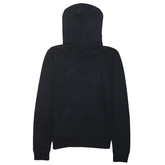 Hollister Men’s Black Pullover Hoodie S Fleece Embroidered Logo