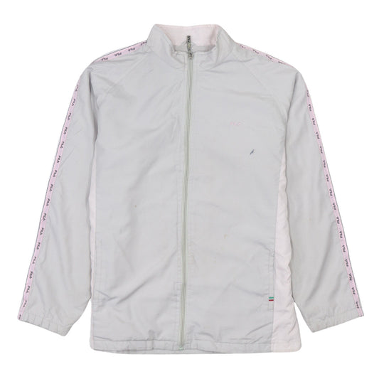 Fila Women White Full Zip Lightweight Sports Jacket Size L