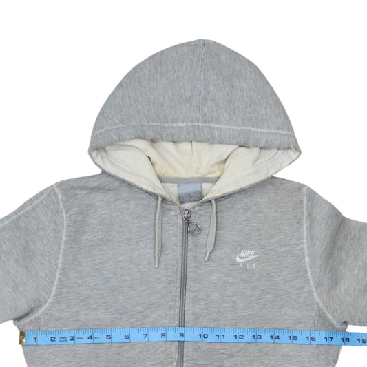 Nike Air Women's Grey Full Zip Hoodie Size M Cotton Blend