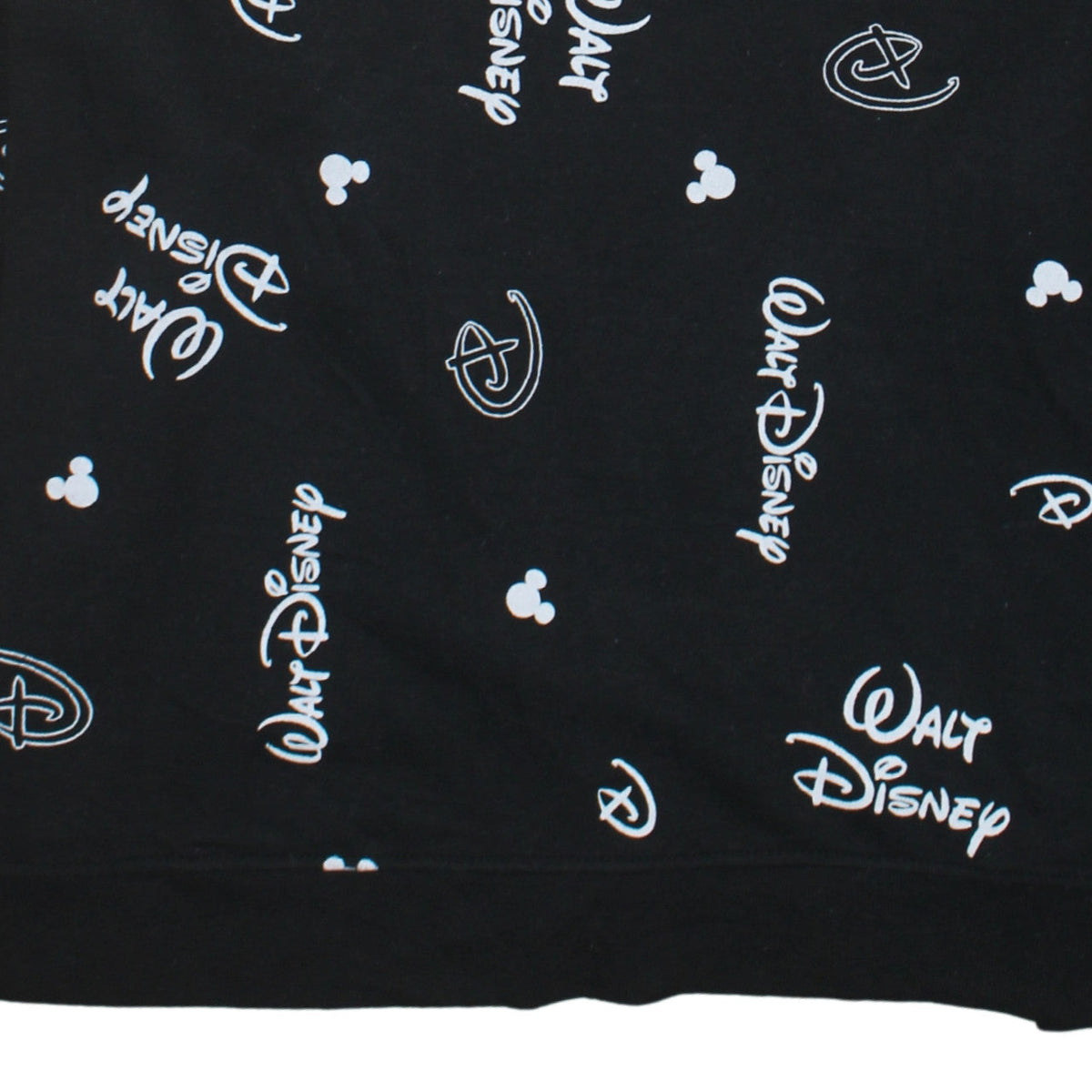 Disney Womens Black Walt Disney Logo Print Pullover Sweatshirt XL