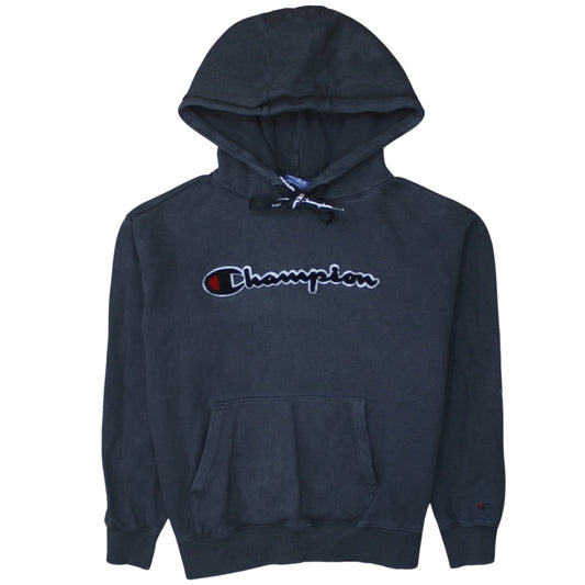 Champion Womens Black XS Pullover Hoodie Cotton Embroidered Logo