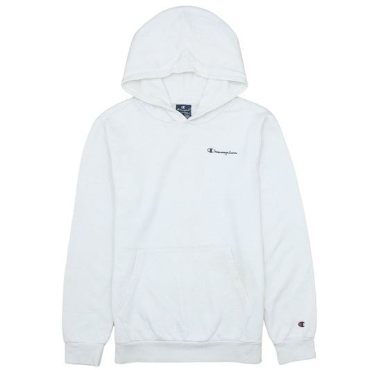 Champion Boys White Pullover Hoodie XL 13-14 Years Cotton Blend Logo Sweatshirt