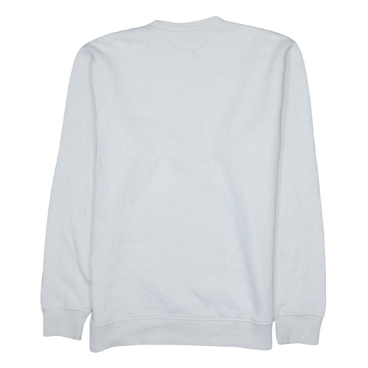 FILA Men's White Small Logo Crew Neck Pullover Sweatshirt Size S
