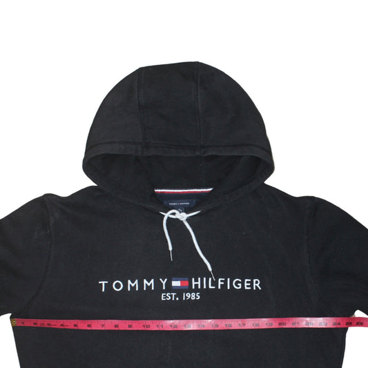 Tommy Hilfiger Men's Black XL Pullover Hoodie Embroidered Logo