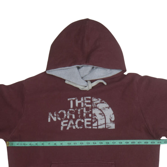 The North Face Men's Brown Pullover Hoodie L Logo Fleece Regular Fit