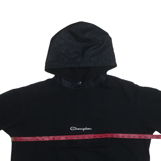Champion Mens Black XL Pullover Hoodie Fleece Logo Sportswear