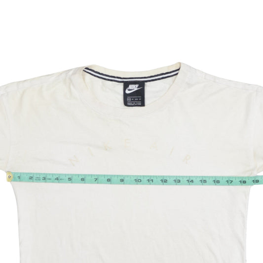 Nike Women's Ivory Air Logo Cotton Basic T-Shirt XS