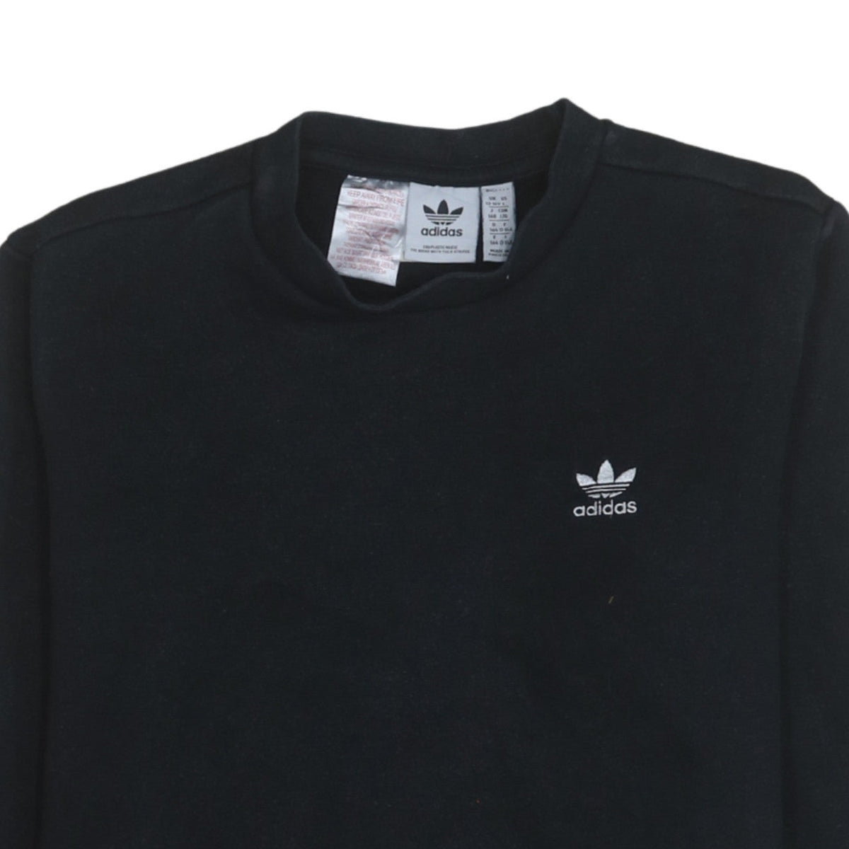 Additional view of Adidas boys’ black crew neck pullover sweatshirt 13-14 years