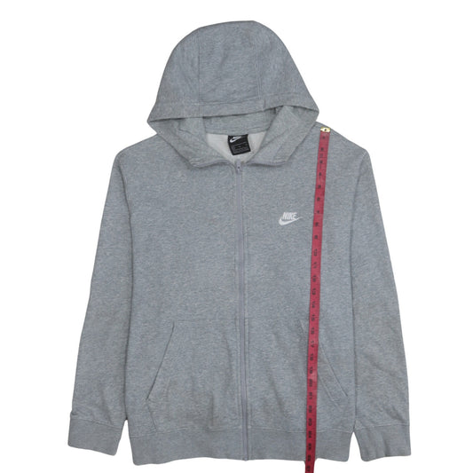 Nike Men's Grey Full Zip Hoodie XL Cotton Blend Casual Sweatshirt