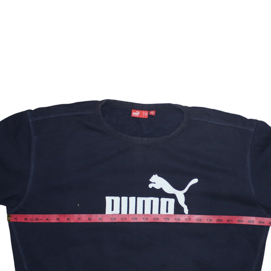 Puma Men's Blue Logo Pullover Sweatshirt Size L