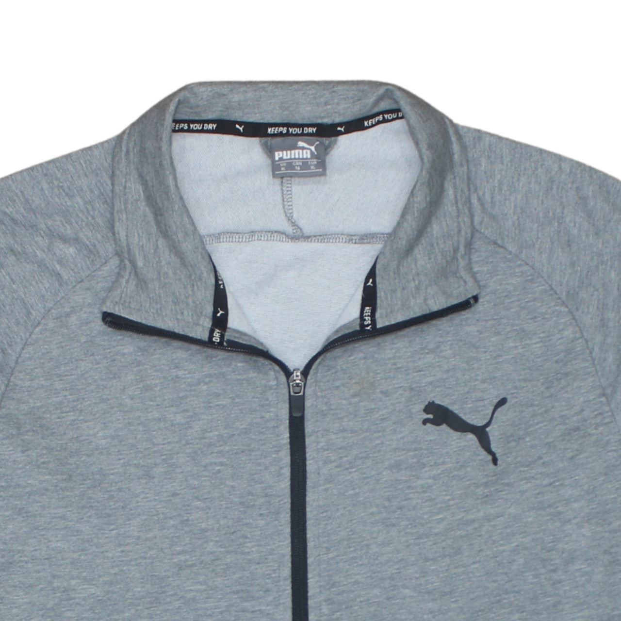 Puma Men's Grey Full Zip Sweatshirt XL Regular Fit