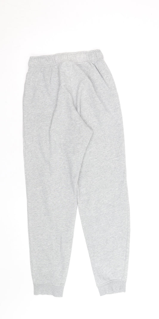 Adidas Womens Grey XS Tapered Track Pants with Side Stripes