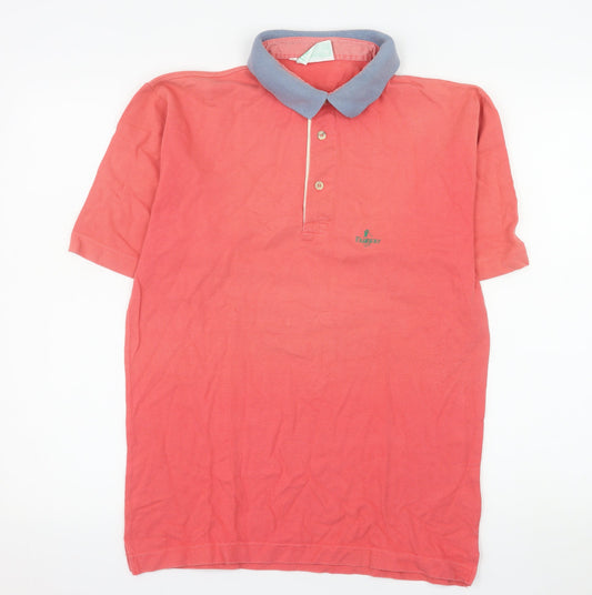 Fairway Men's Pink Cotton Golf Polo Shirt Medium