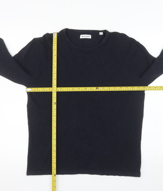 Jack & Jones Men's Blue Knit Pullover Sweatshirt Size M