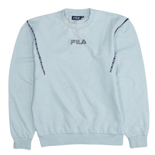 Fila Men's Blue XS Pullover Crew Neck Logo Sweatshirt