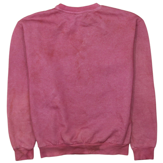 Puma Men’s Pink Logo Sweatshirt S Regular Fit Pullover Crew Neck
