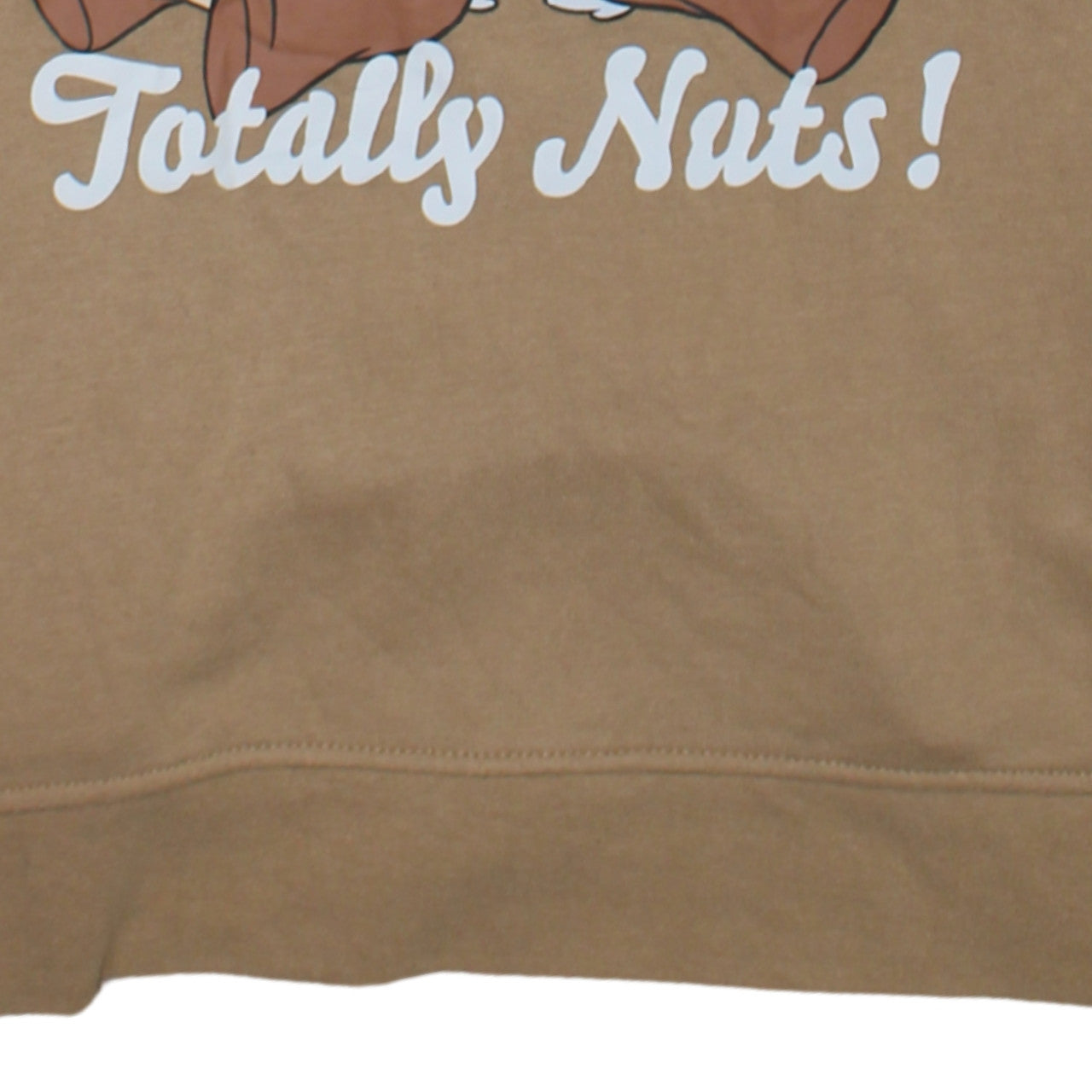 Disney Chip & Dale Women's Beige Hoodie S Pullover Graphic Print