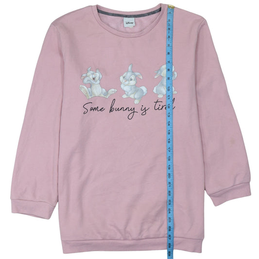 Disney Women Pink Thumper Bambi Pullover Sweatshirt UK 12-14 M