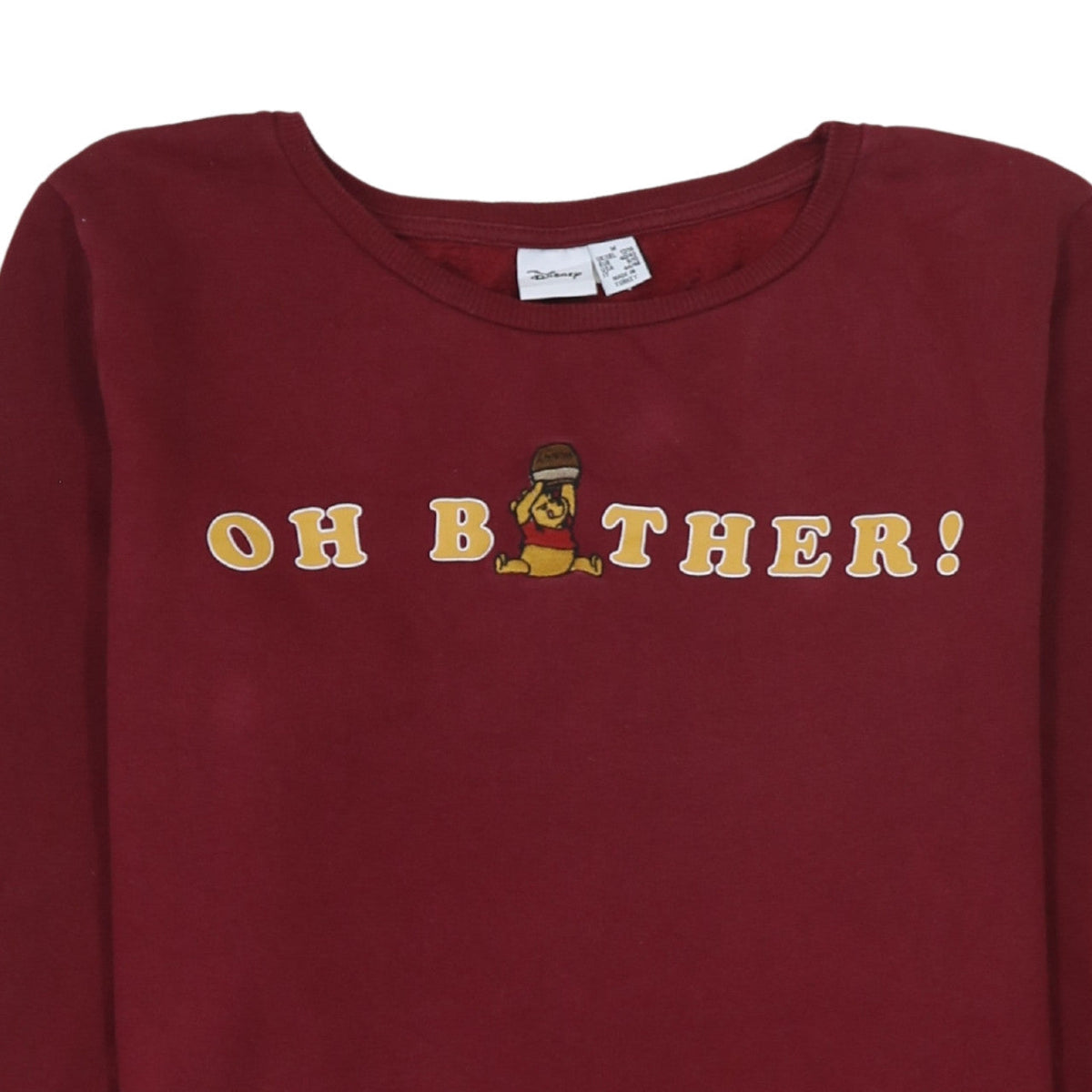 Disney Primark Women's Red Winnie the Pooh Pullover Sweatshirt Size M 12/14