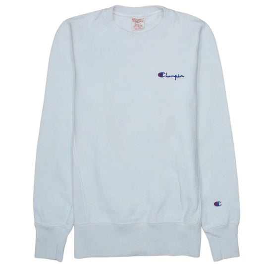 Champion Men's White Small Reverse Weave Pullover Sweatshirt