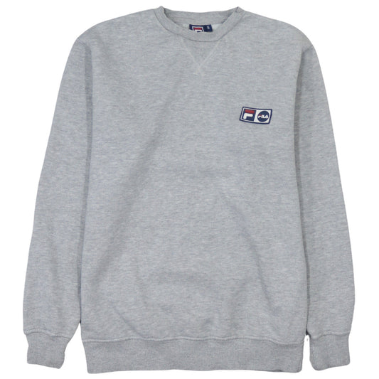 Fila Men's Grey Pullover Sweatshirt Small Crew Neck Logo Athletic Fit
