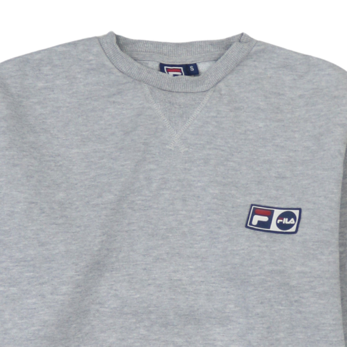 Additional view of Fila Men's Grey Pullover Sweatshirt Small Crew Neck Logo Athletic Fit