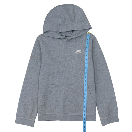 Nike Boys Grey Pullover Hoodie L 147-158cm Cotton Blend Fleece Sweatshirt