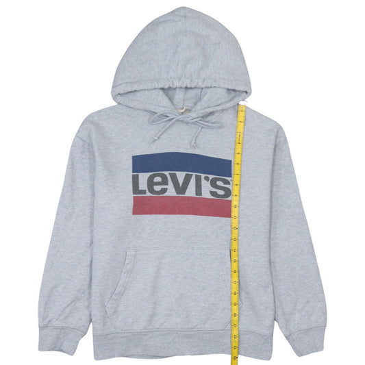 Levi's Men's Grey Pullover Logo Hoodie Size S
