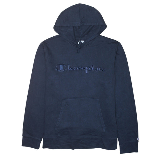 Champion Men's Blue XL Pullover Hoodie Embroidered Logo Sweatshirt