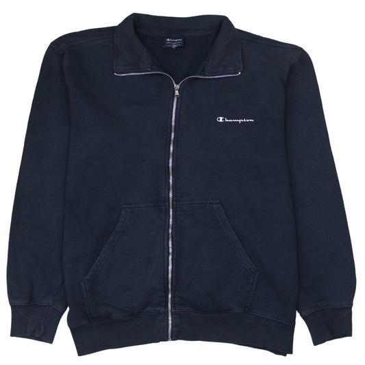 Champion Men's Black XL Full Zip Track Jacket Fleece