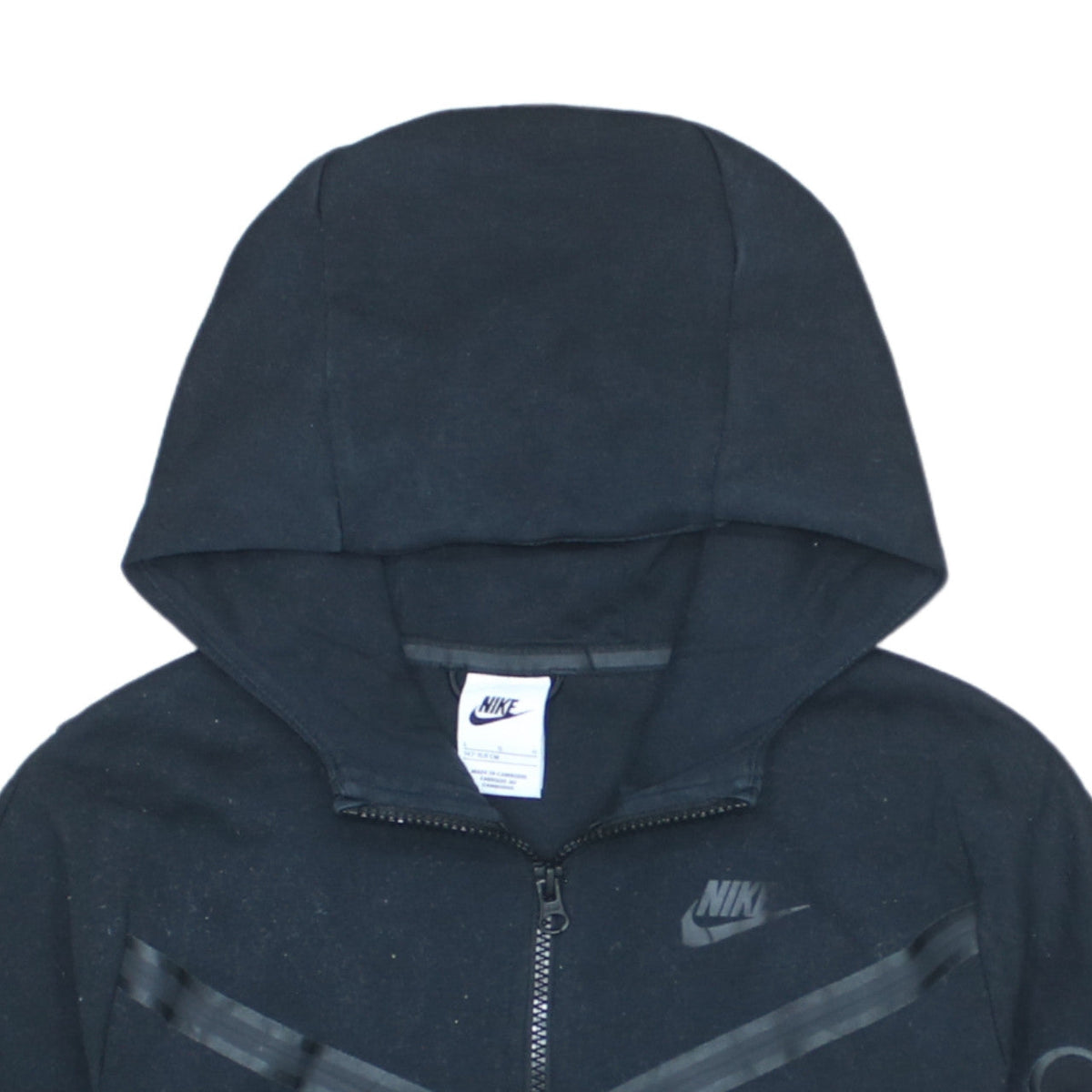 Additional view of Nike boys’ black full zip fleece hoodie l 147-158cm hooded sweatshirt