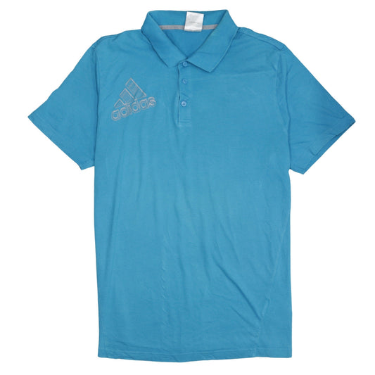 Adidas Men's Blue XL Polo Shirt Cotton Blend Sports Top