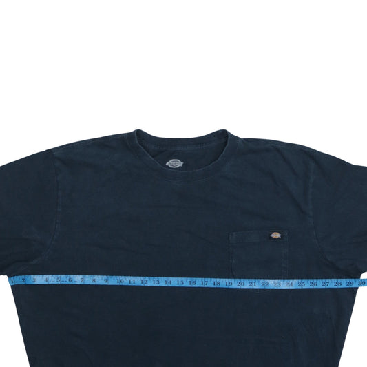Dickies Men Blue 3XL Cotton Pocket Crew Neck Work T-Shirt