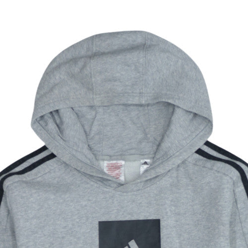 Additional view of Adidas boys’ grey pullover hoodie 15-16 years fleece logo sportswear