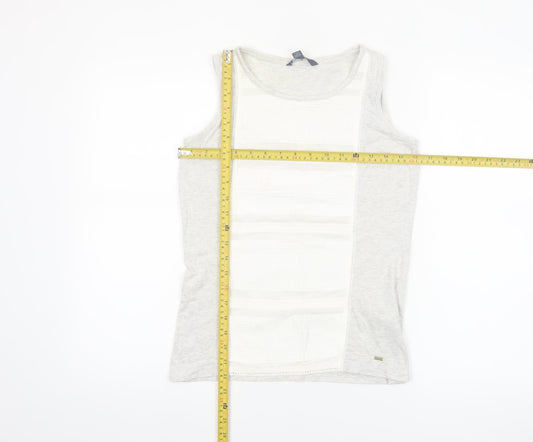 Tommy Hilfiger Women's Grey Cotton Sleeveless Tank Top XS