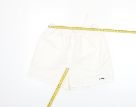 Reebok Women White Size 12 Bermuda Sports Shorts