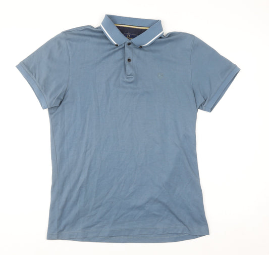 XV Kings Men's Blue Slim Fit Cotton Polo Shirt M