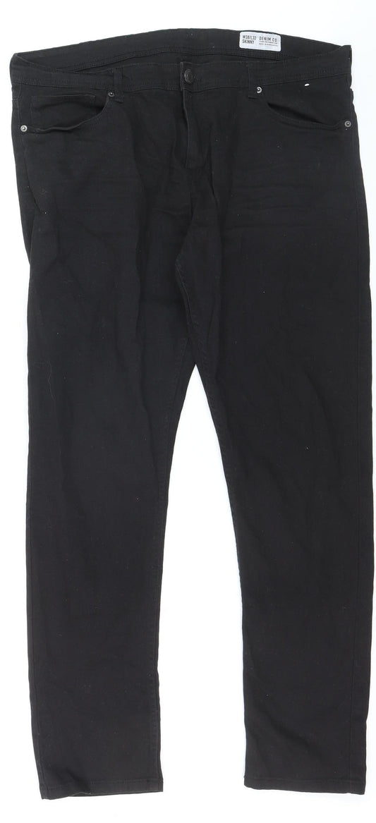Additional front view of Denim Co. Women's Black Skinny Jeans, size 20, W38 L32 Stretch Fit