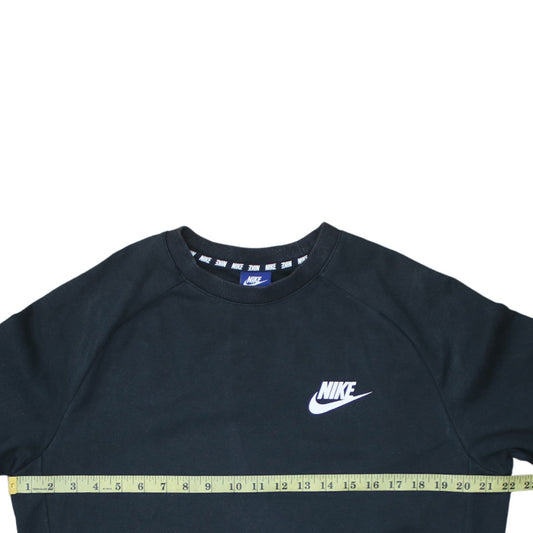 Nike Men's Black M Crew Neck Pullover Sweatshirt with Logo