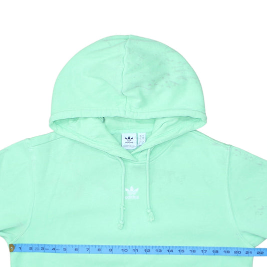 Adidas Womens Mint Green Hoodie Size 10 Cotton Pullover Hooded Sweatshirt