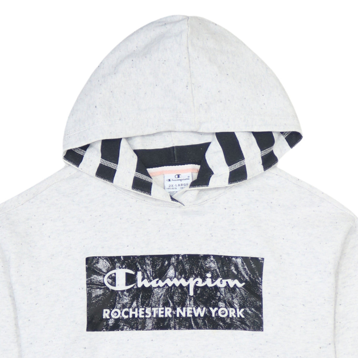 Additional view of Champion boys’ grey 2xl pullover hoodie rochester new york graphic