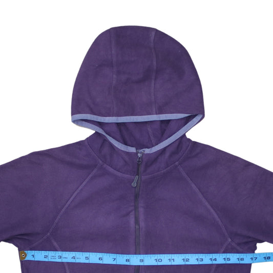 Berghaus Womens Purple Fleece Hoodie Size 10 1/2 Zip Outdoor Top