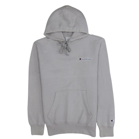 Champion Men's Grey Small Pullover Hoodie with Logo